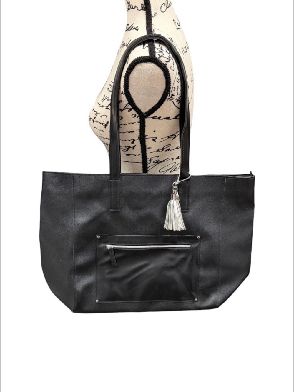 Bath & Body Works Black Friday VIP Large Black Textured Tote Bag NWT